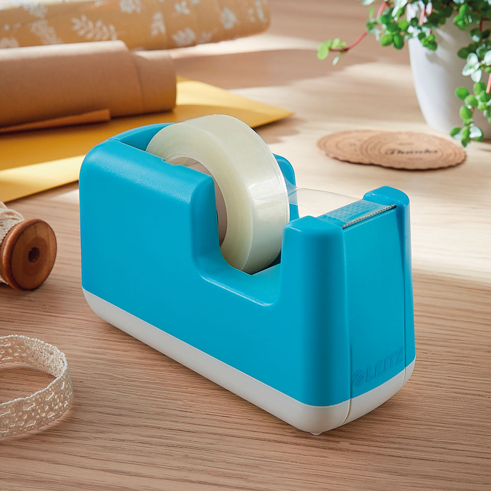 Leitz Cosy Tape Dispenser with Tape Heavy Base Calm Blue