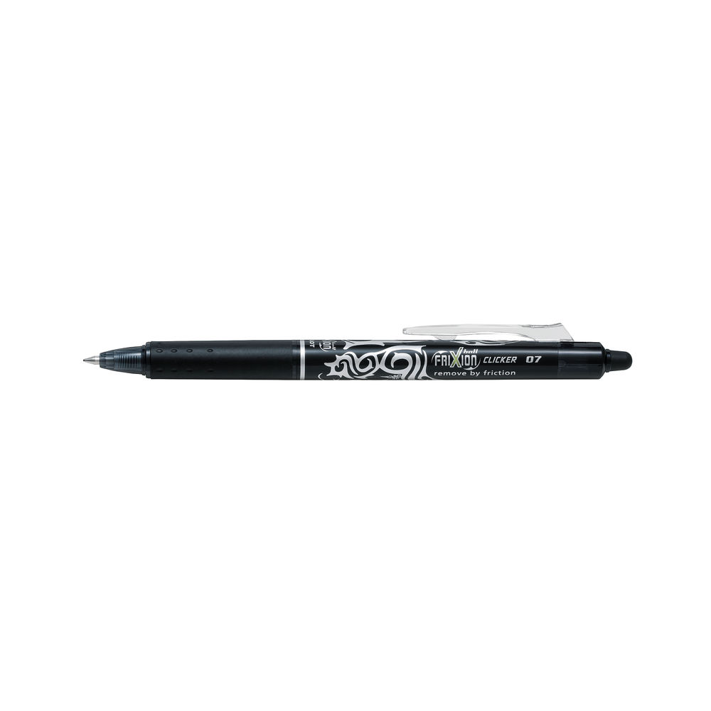 Pilot FriXion Black Erasable Clicker Pens, Pack of 12 - 229101201