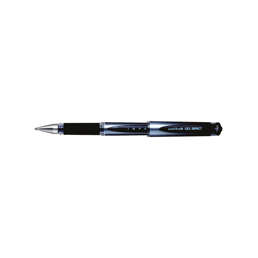 uni-ball Black Signo Impact Gel Pens, Pack of 12 - 9006050