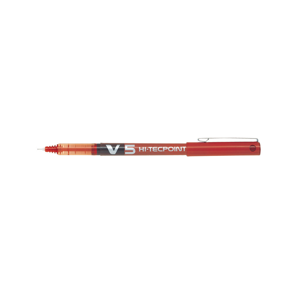 Pilot V5 Hi-Tecpoint Ultra RollerballxFine Red (Pack of 12) BXV502