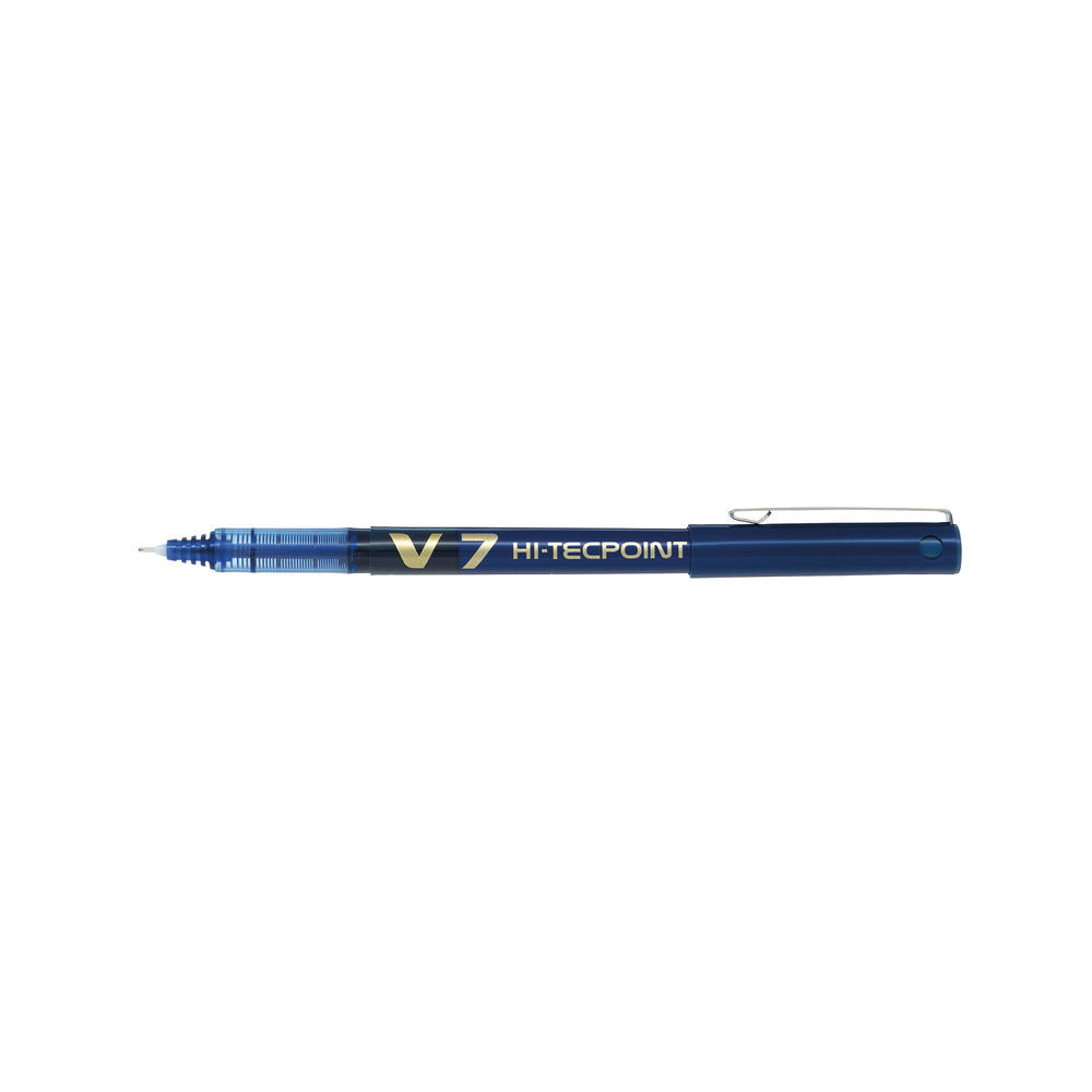 Pilot V7 Hi-Tecpoint Ultra Rollerball Pen Fine Blue (Pack of 12) V703