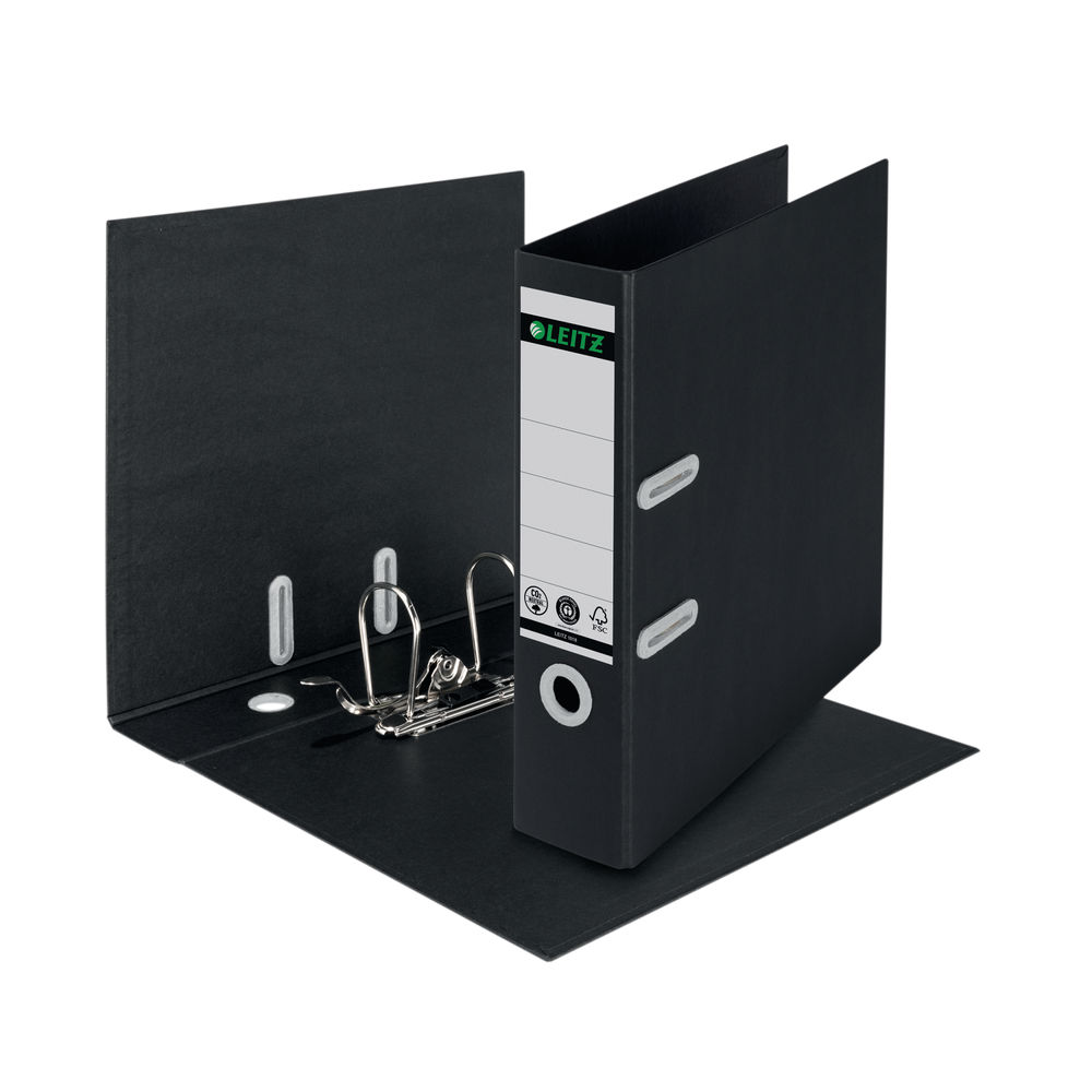 Leitz LAF180 Recycled 80mm A4 Black (Pack of 10)