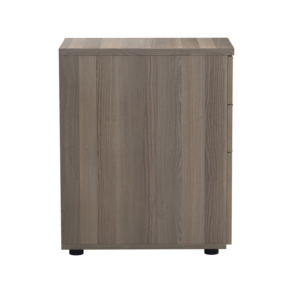 Jemini H730mm Grey Oak 3 Drawer Desk High Pedestal