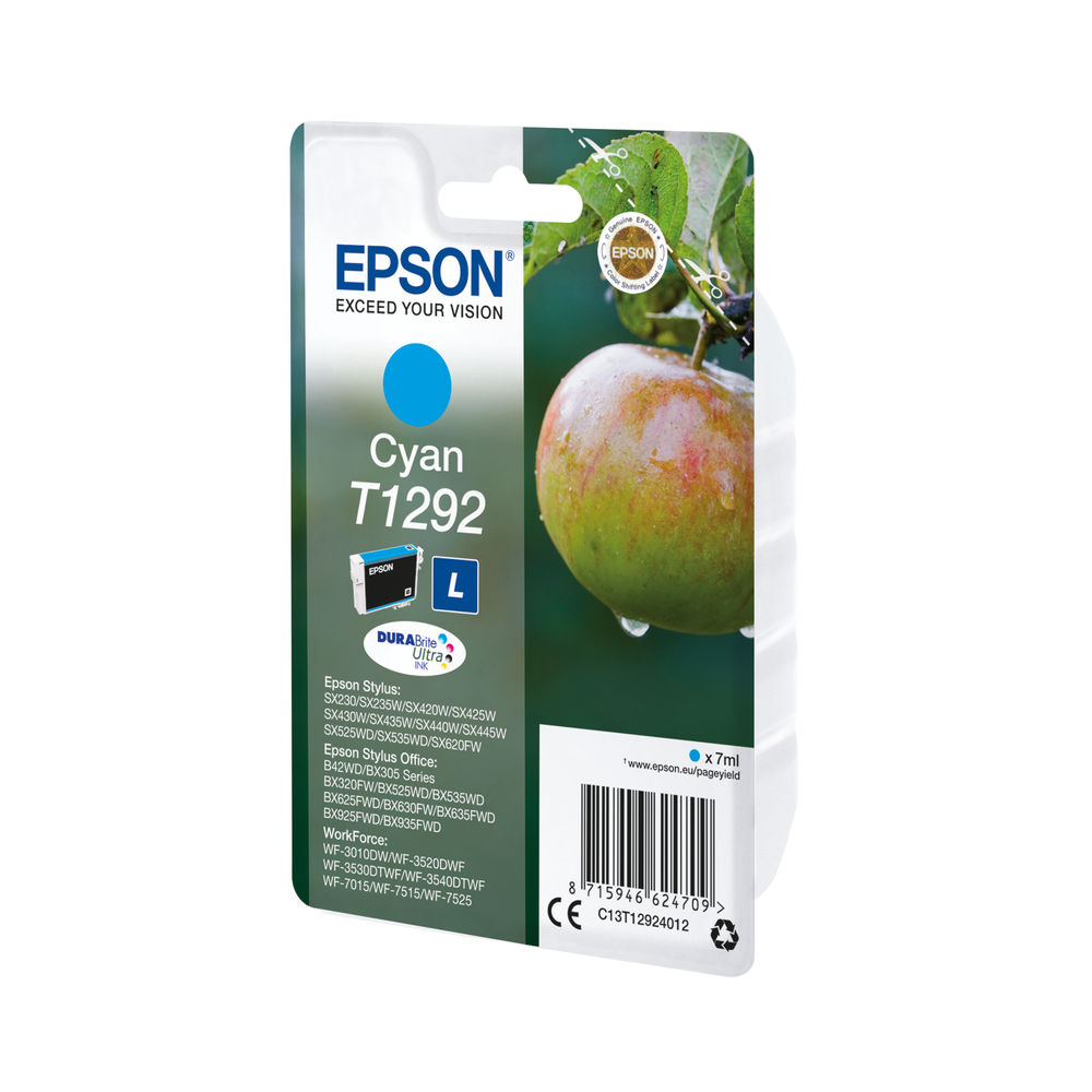 Epson T1292 Cyan Ink Cartridge - C13T12924012