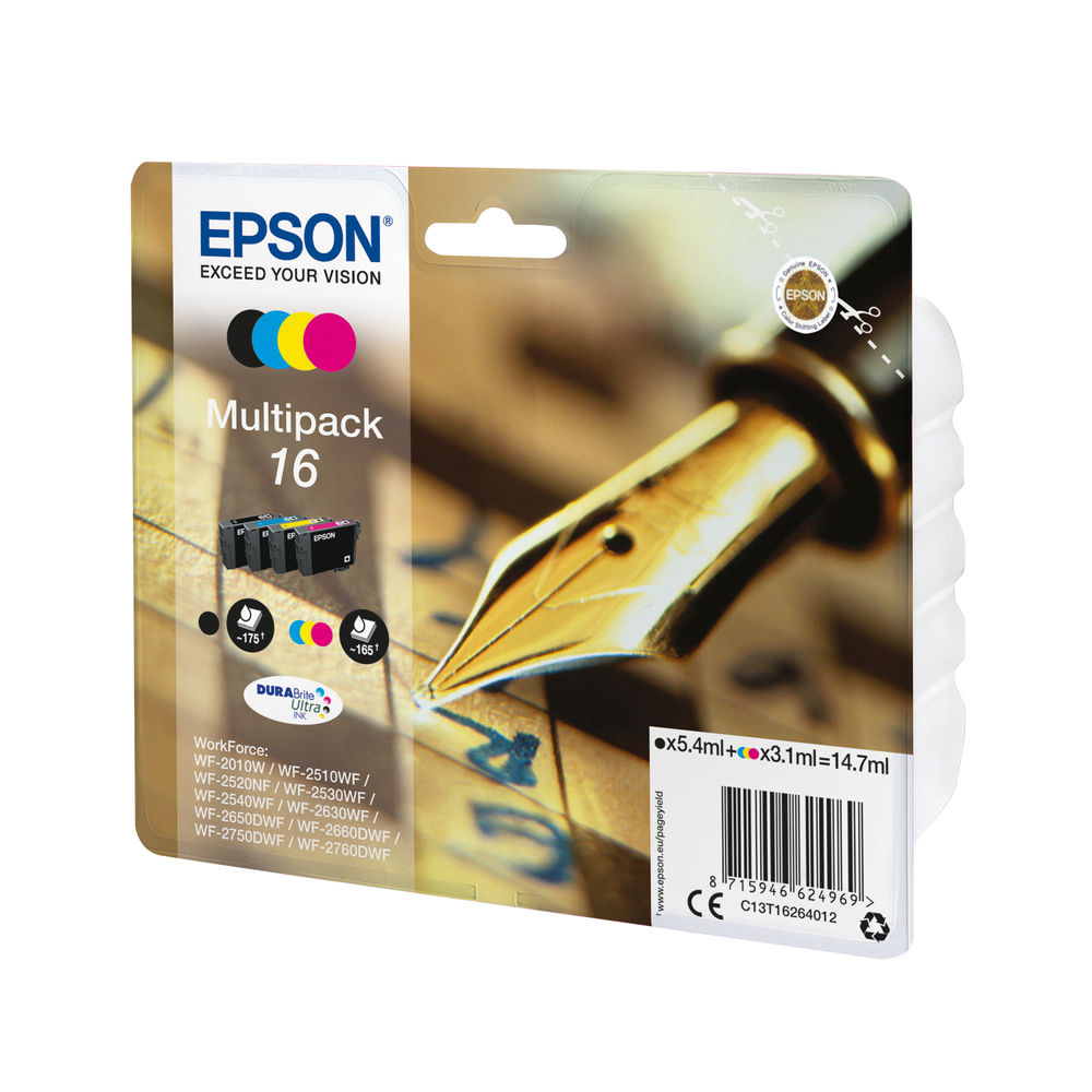 Epson 16 CMYK Ink Cartridge Multipack - C13T16264012