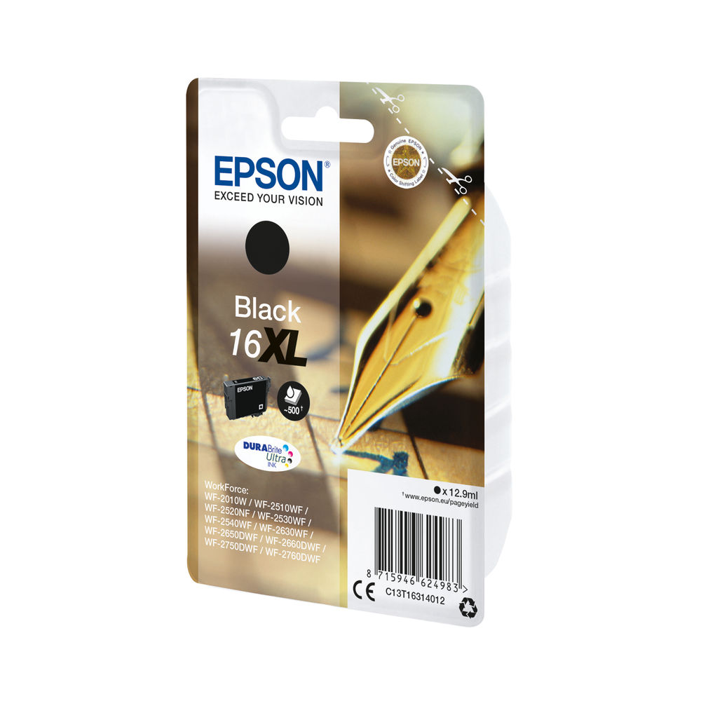 Epson 16XL Black High Capacity Ink Cartridge - C13T16314012