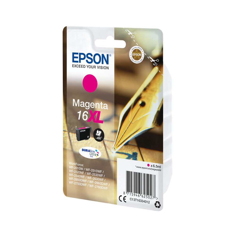 Epson 16XL High Capacity Magenta Ink Cartridge - C13T16334012