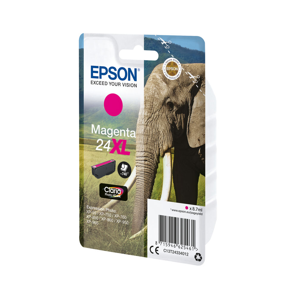 Epson 24XL High Capacity Light Magenta Ink Cartridge - C13T24364012