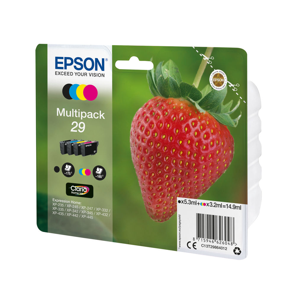 Epson 29 CMYK Ink Cartridge Multipack - C13T29864012