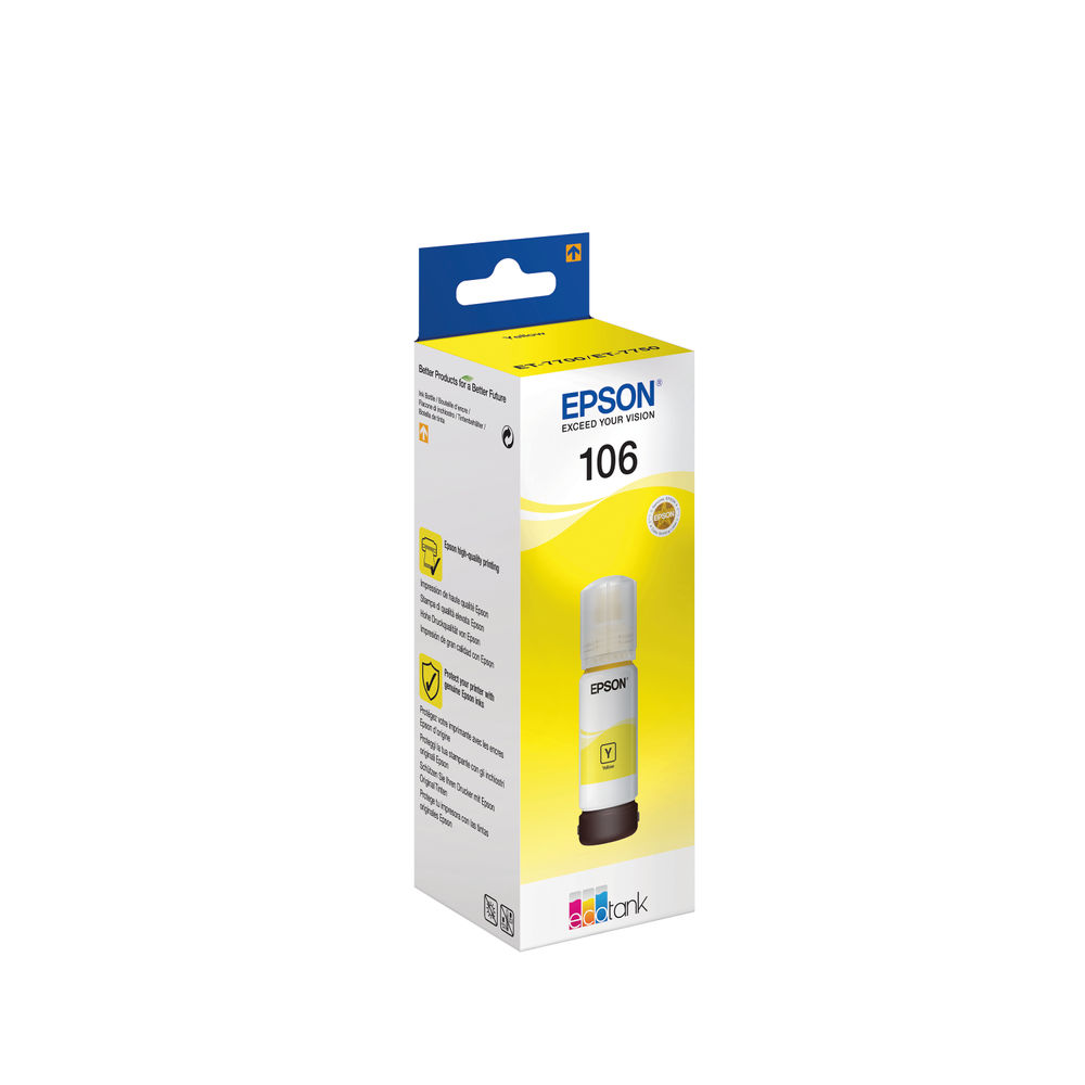 Epson 106 Yellow EcoTank Ink Bottle - C13T00R440