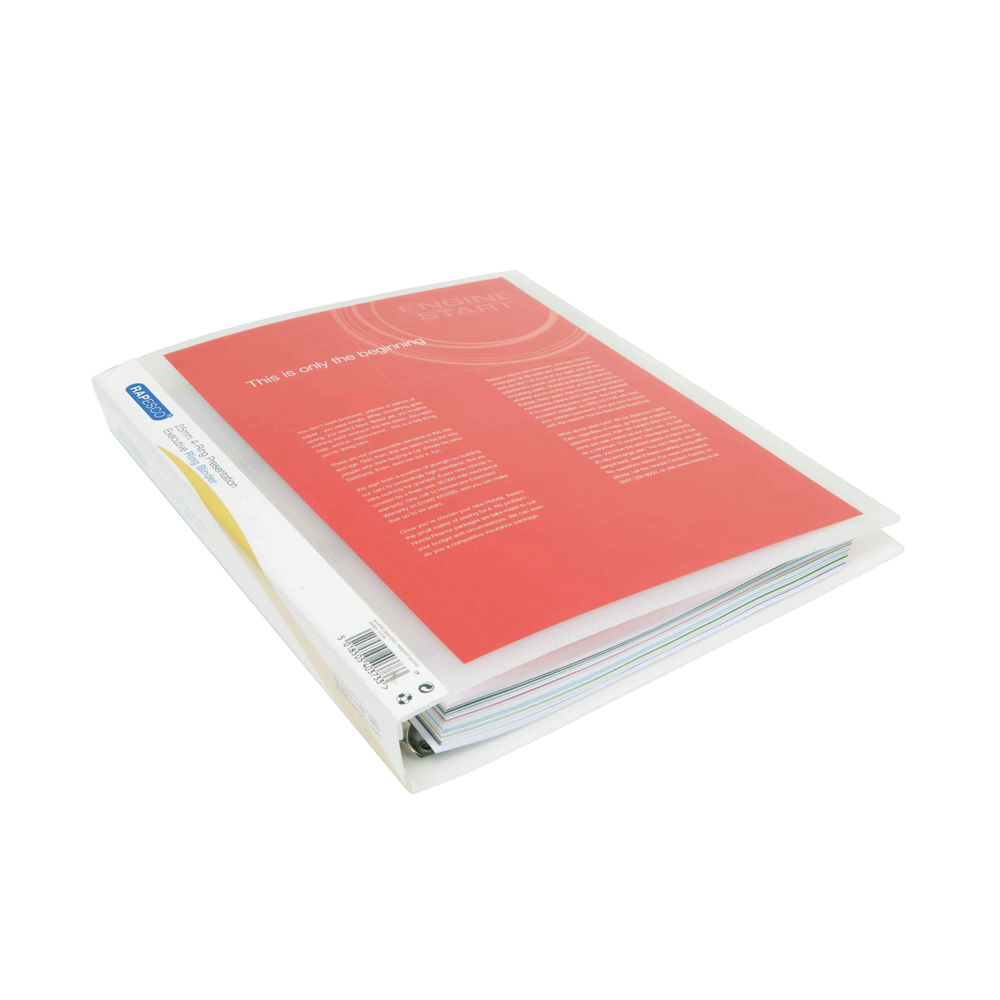 Rapesco Presentation A4 Clear Four-Ring Binder 25mm (Pack of 10) 0717