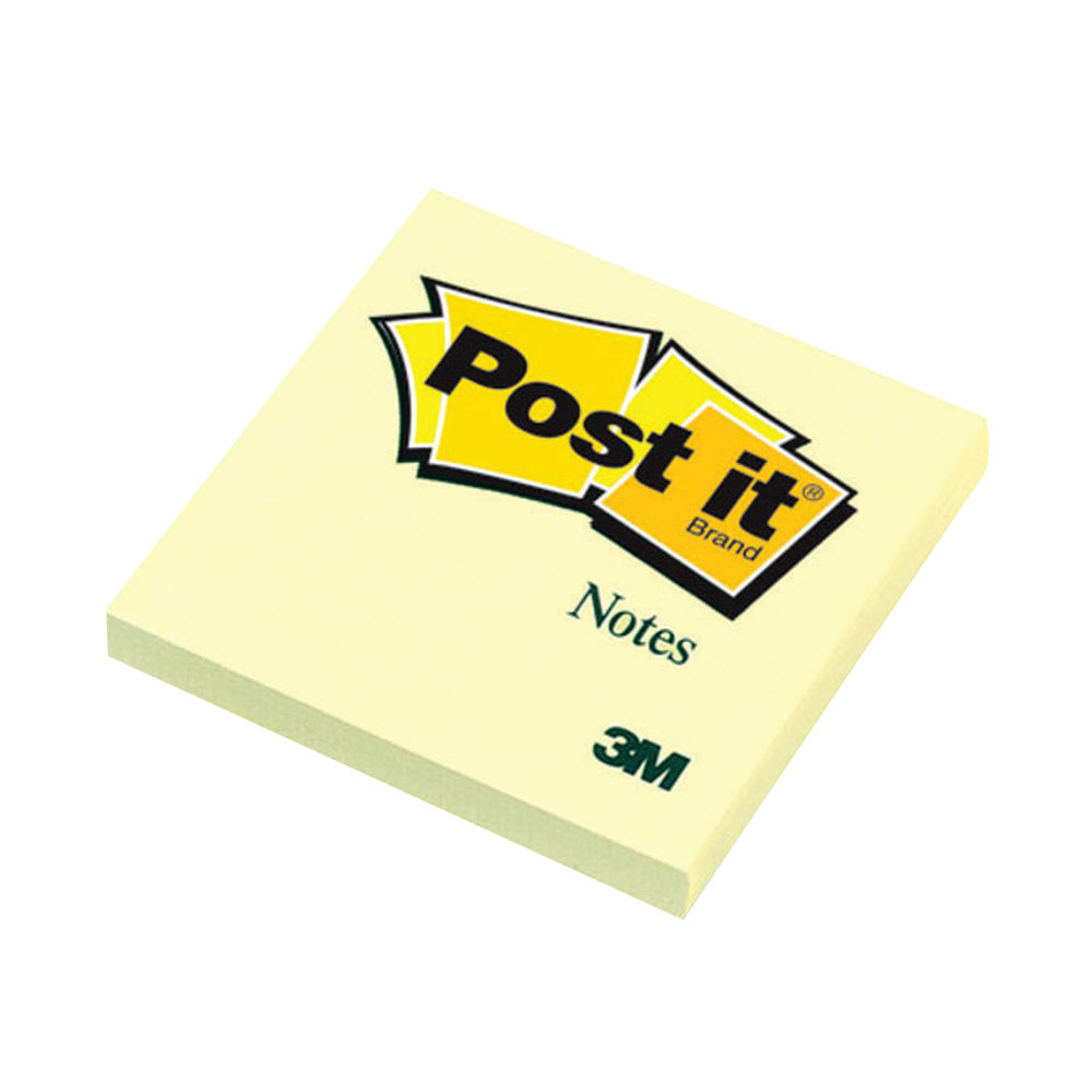 Post It 76 X 76mm Notes Canary Yellow Pack Of 12 654 Yellow