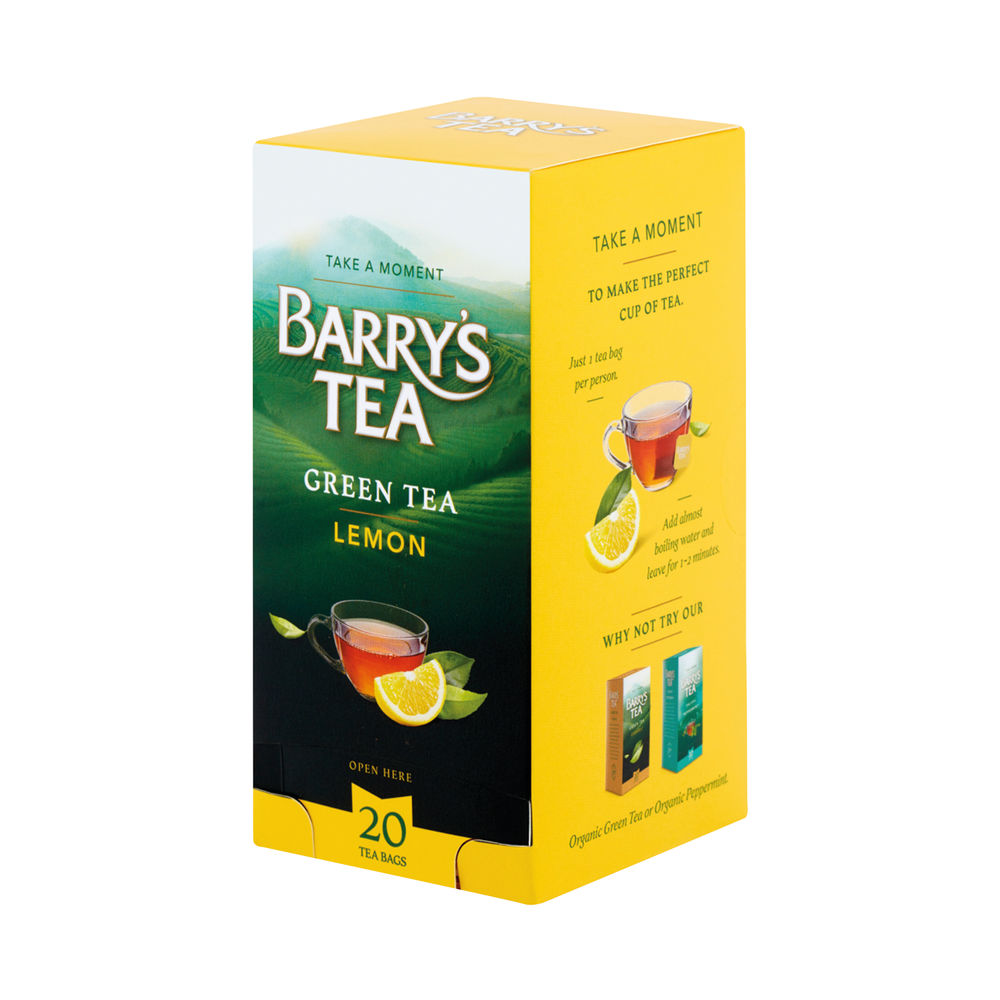 Barrys Organic Green Tea and Lemon String/Tag/Envelope (Pack of 20) 2803