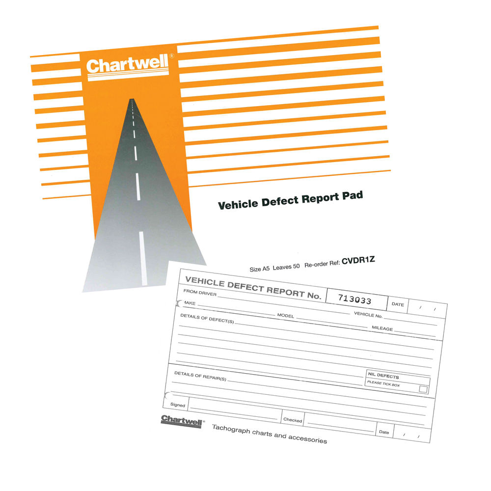 Exacompta Chartwell Vehicle Defect Report Pad