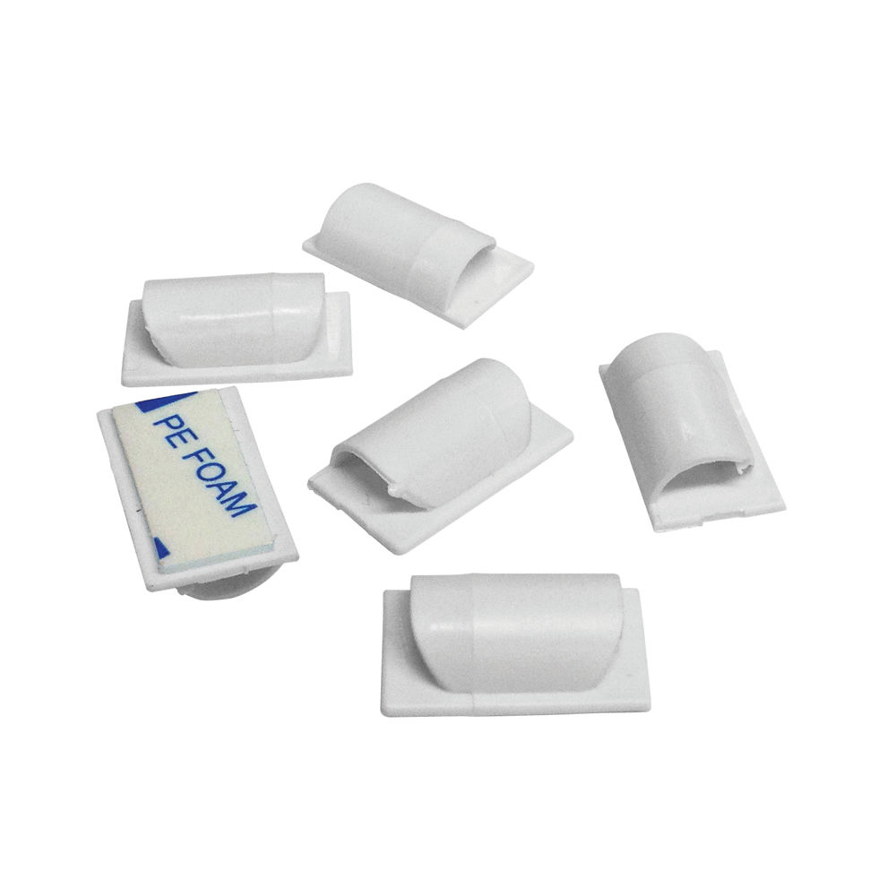 D-Line White Cable Clips (Pack of 20)