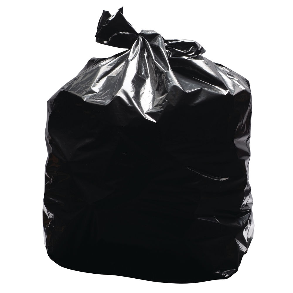 2Work Black Light Duty Refuse Sacks (Pack of 200)