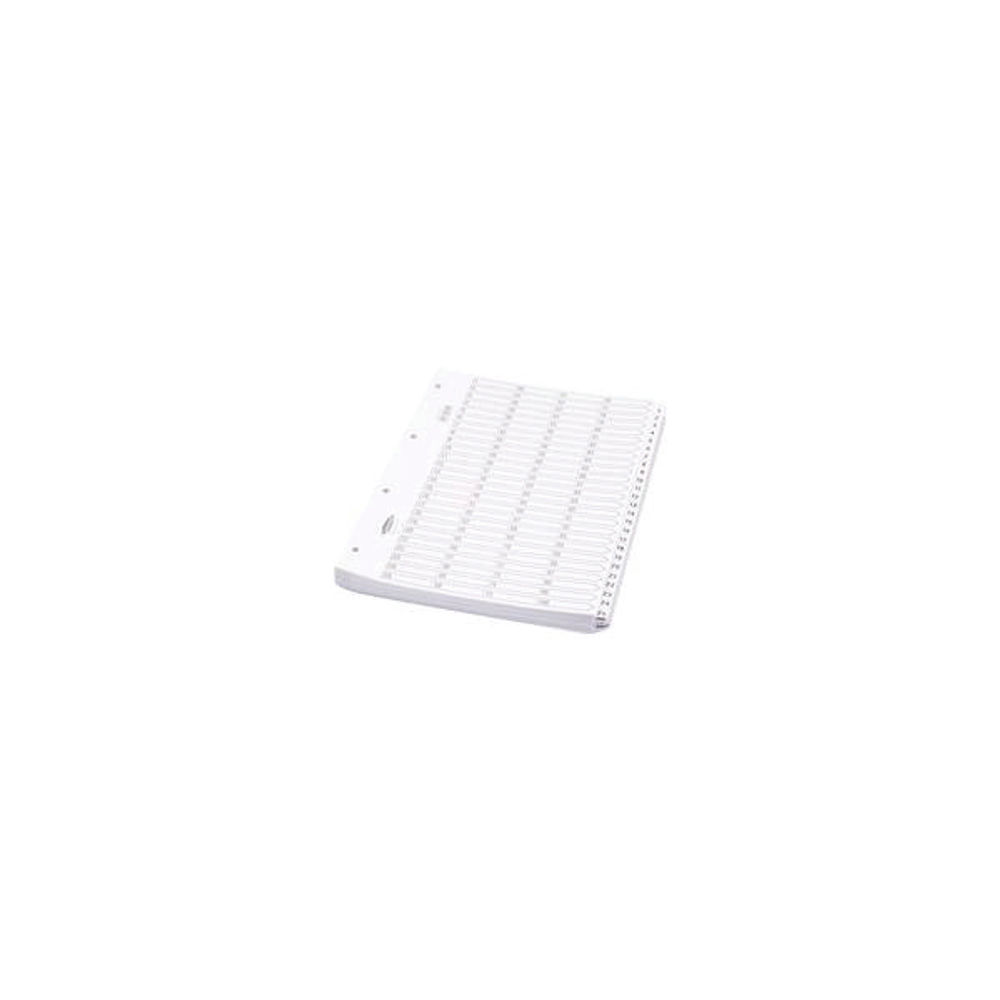 Q-Connect 1-100 Index Multi-Punched Reinforced Board Clear Tab A4 White