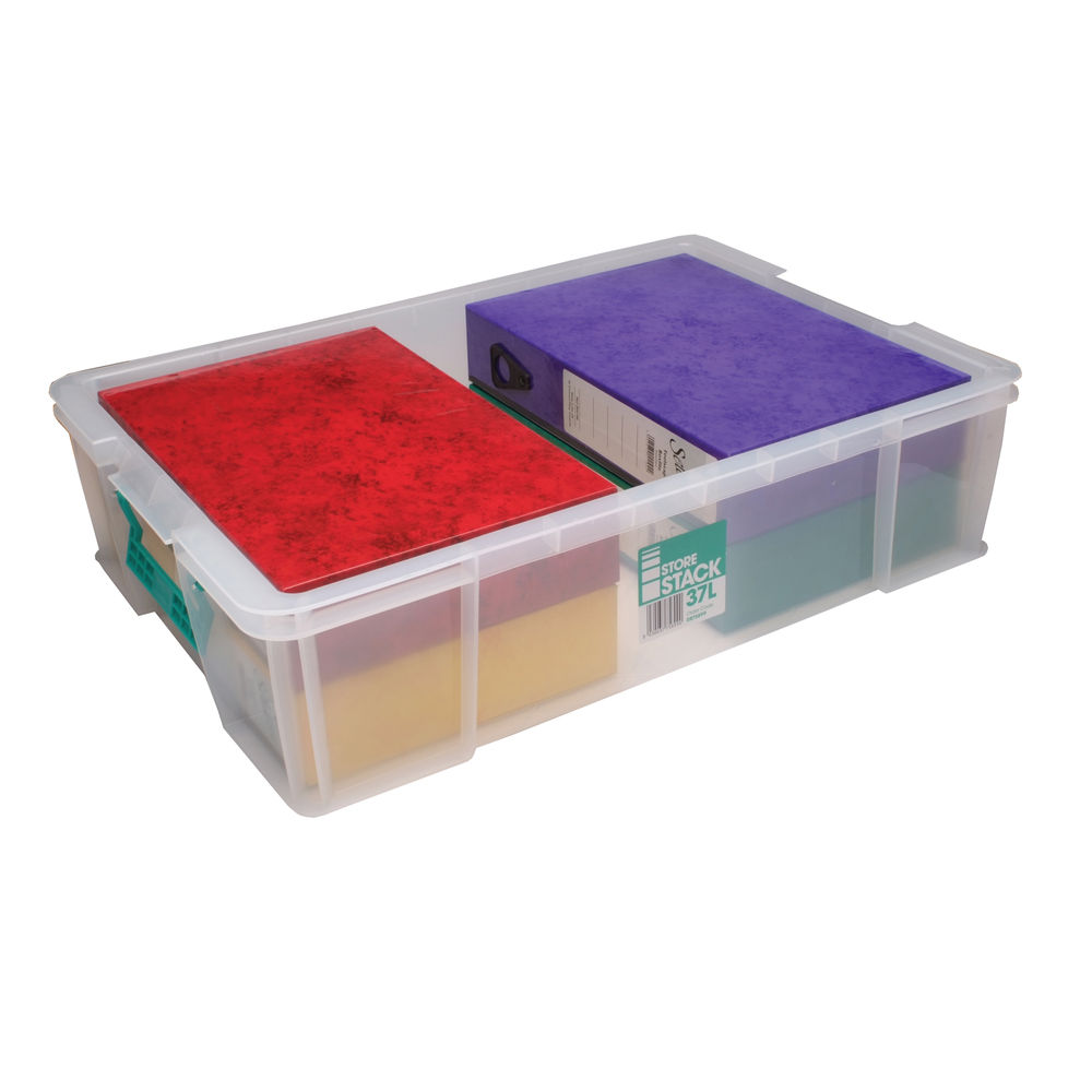 StoreStack 37L Clear Storage Box