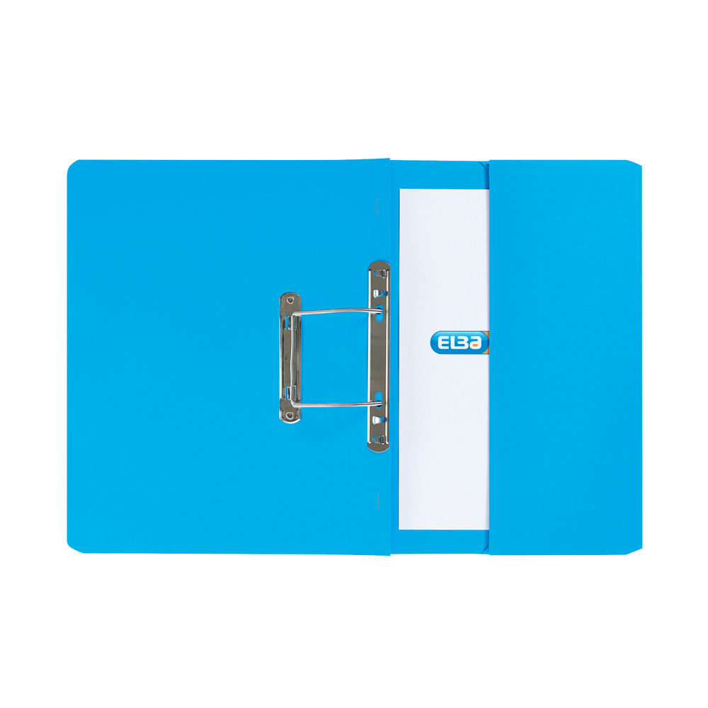 Elba Spring Pocket File Mediumweight Foolscap Blue (Pack of 25) 100090146