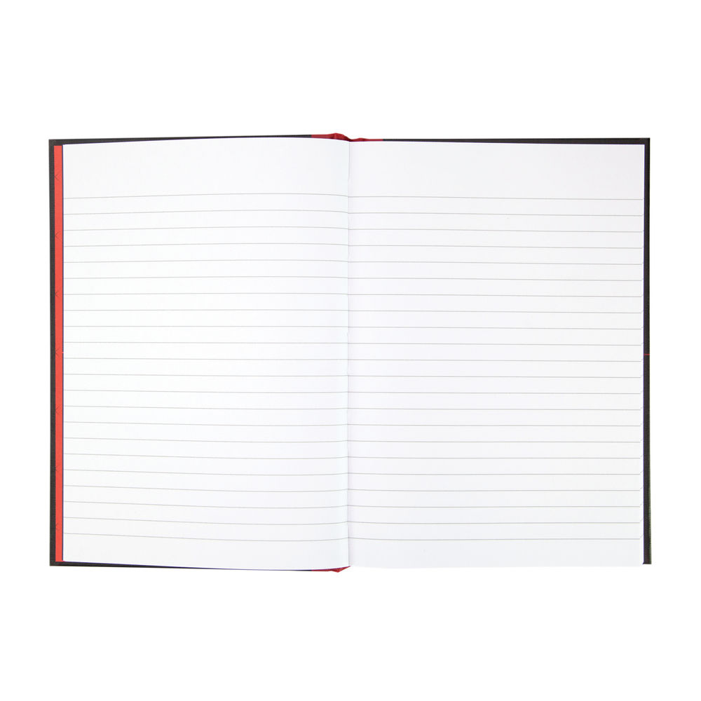 Black n Red Casebound Hardback Notebook 192 Pages A5 (Pack of 5)