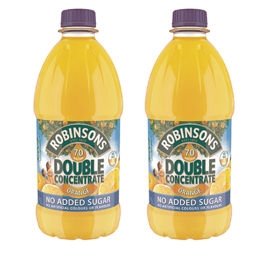 Robinsons 1.75L Double Concentrate Orange Squash (Pack of 2)