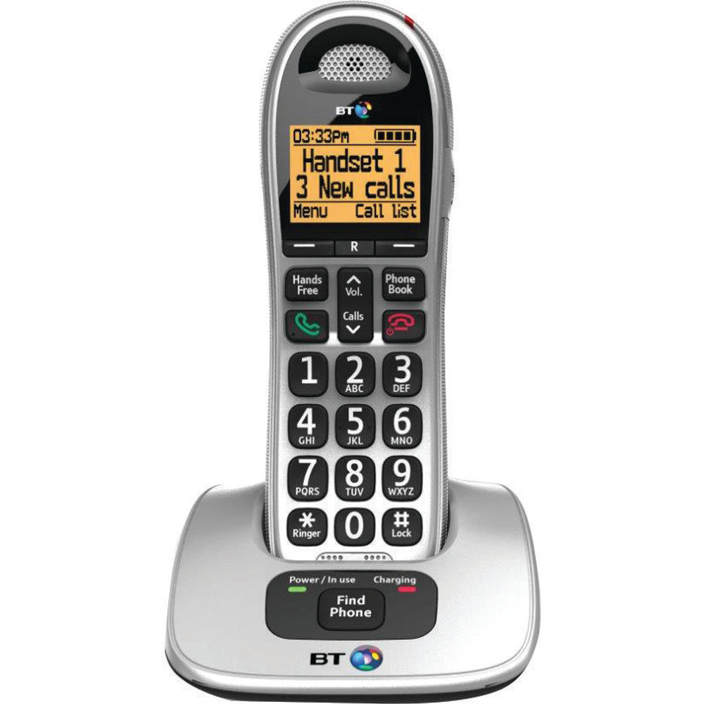 BT BT4000 Single Big Button DECT Cordless Phone Silver/Black