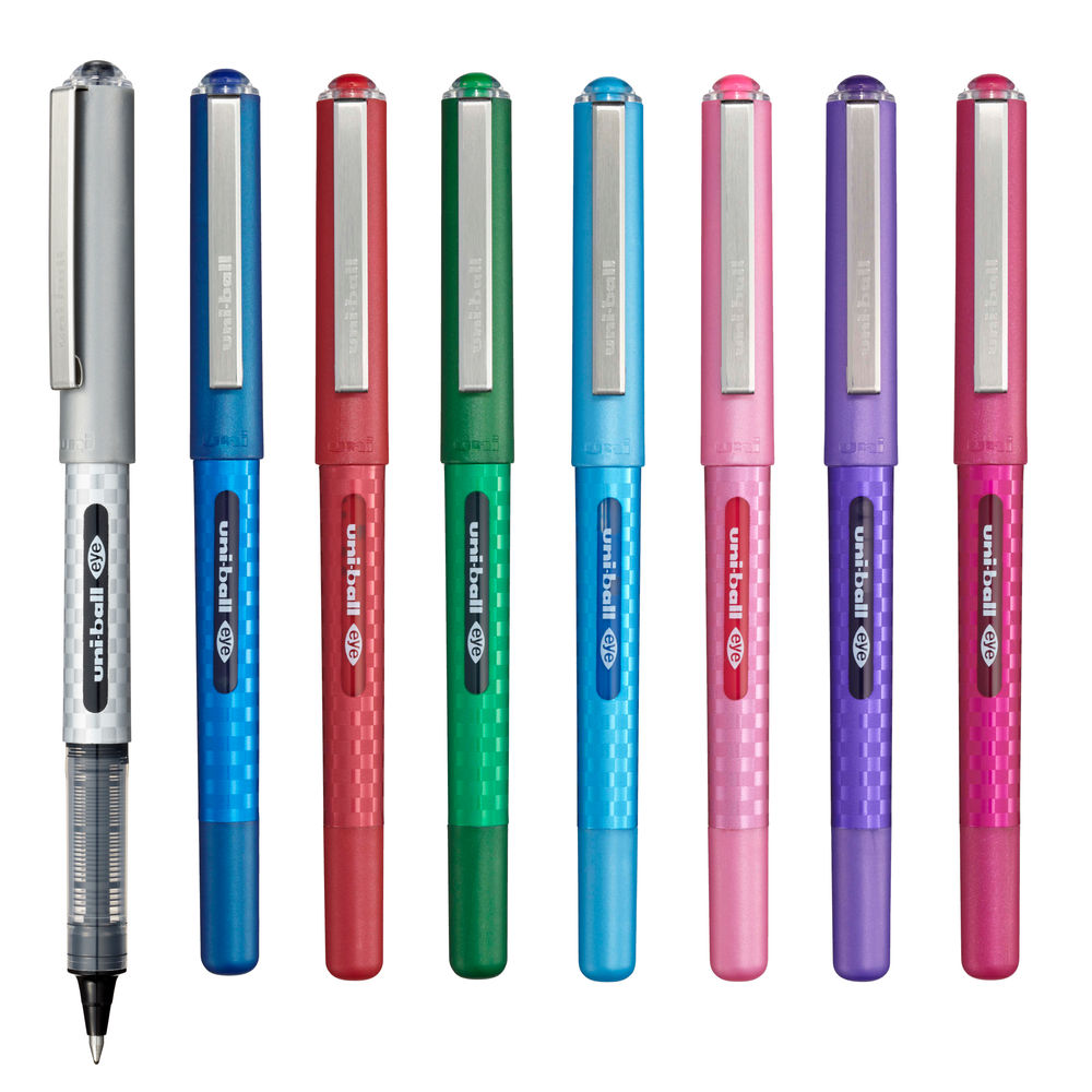 Uni-Ball UB-157 Eye Assorted Fine Rollerball Pen (Pack of 8)