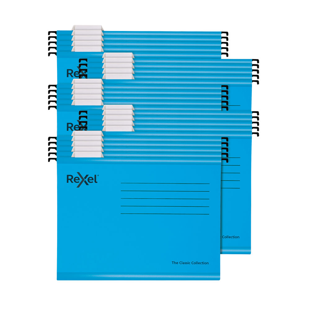 Rexel  Classic Suspension Files Foolscap Blue (Pack of 25) 2115590