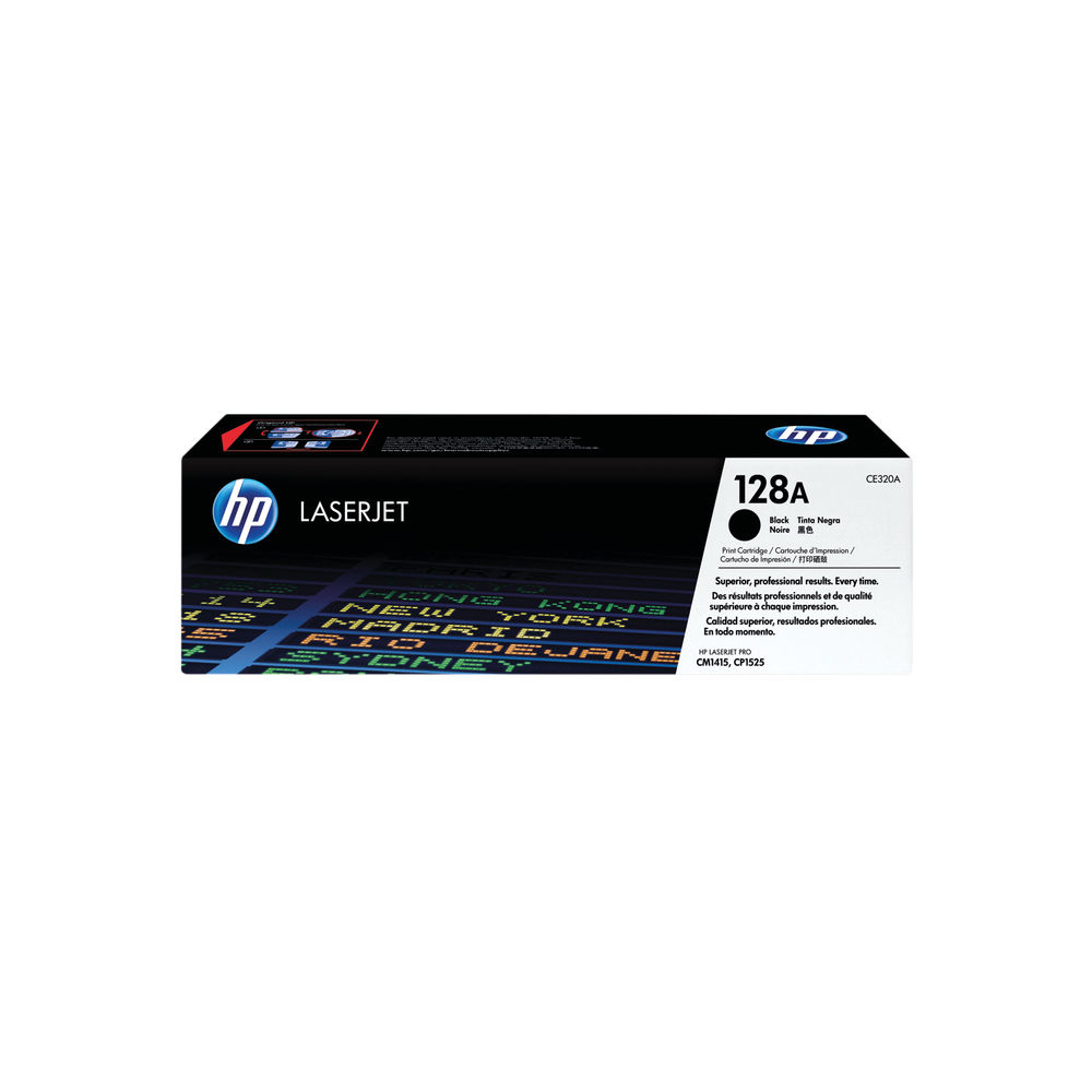 HP 128A Black Laserjet Toner Cartridge | CE320A