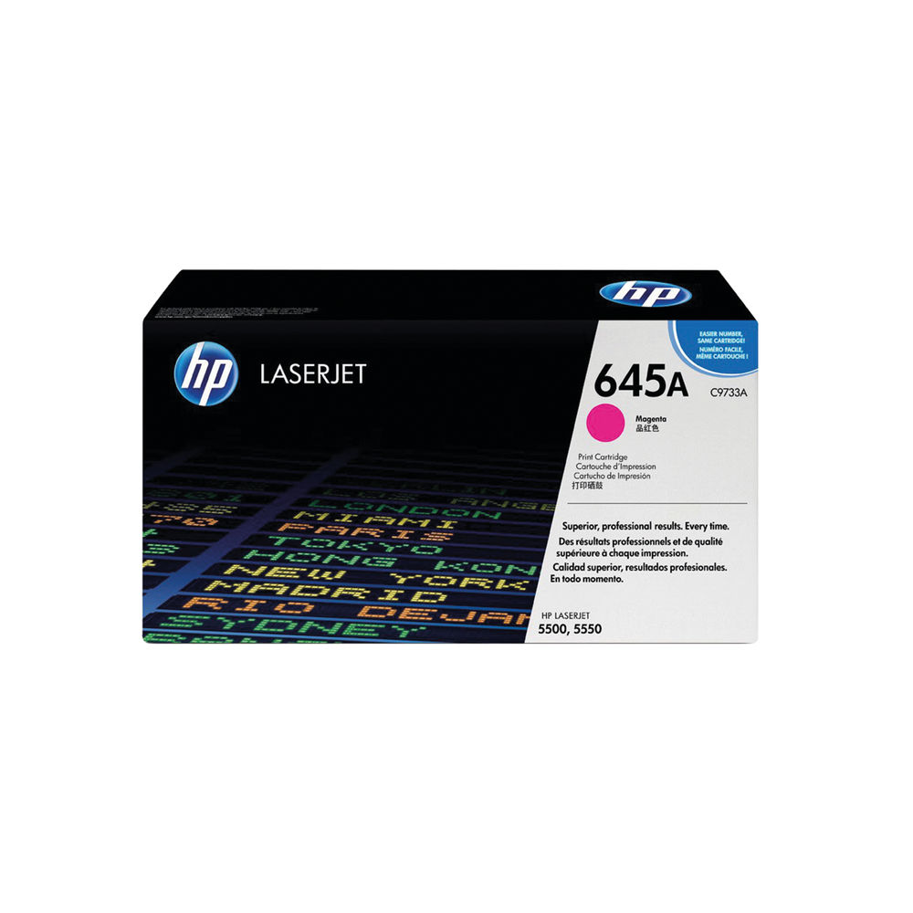 HP 645A LaserJet Toner Cartridge Magenta C9733A