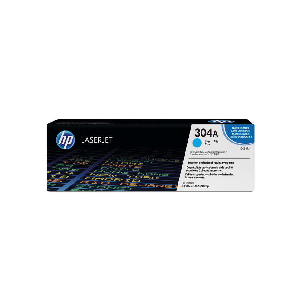 HP 304A Cyan LaserJet  Cartridge | CC531A