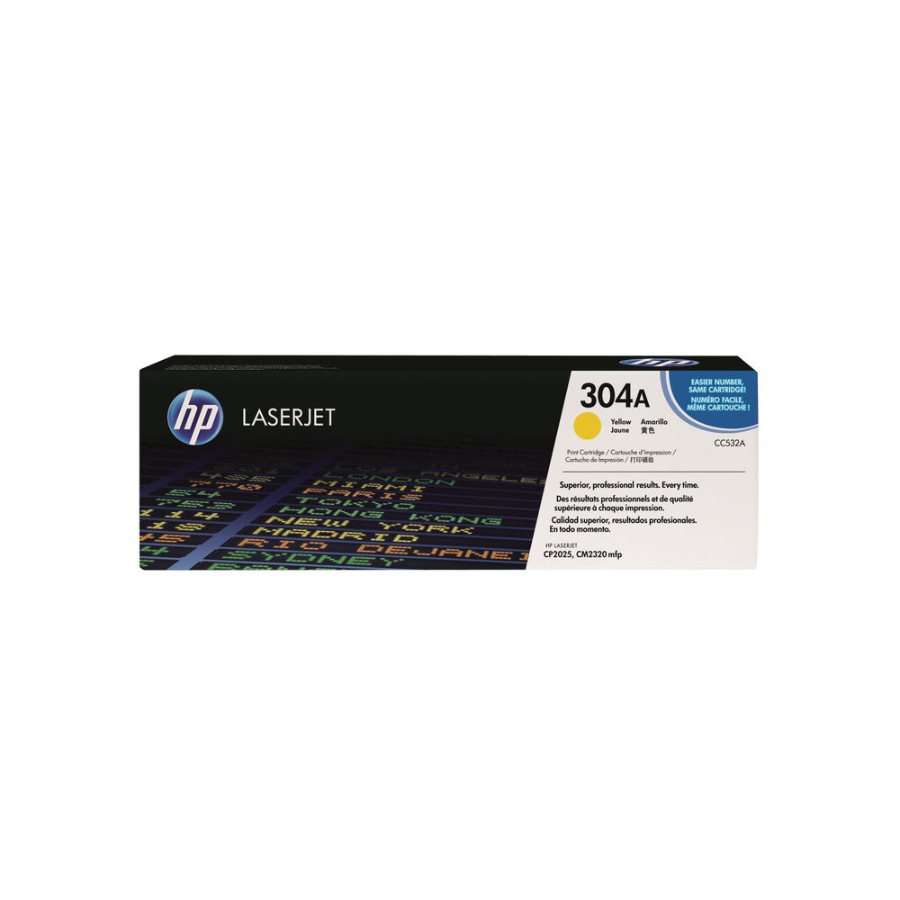 HP 304A Yellow LaserJet Cartridge | CC532A