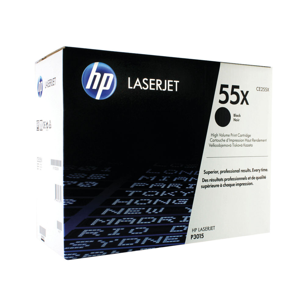 HP 55X Black Laserjet Toner Cartridge High Capacity | CE255X