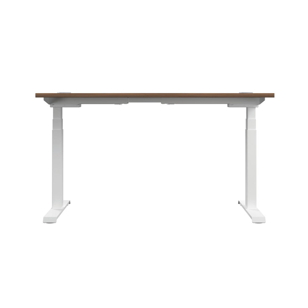 Jemini 1200x800mm Dark Walnut/White Sit Stand Desk