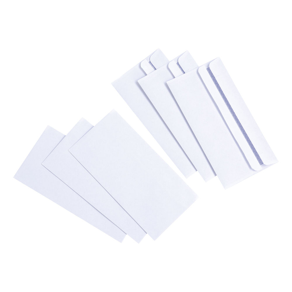 5 Star Envelope DL Wallet Self Seal 80gsm White (Pack of 1000)