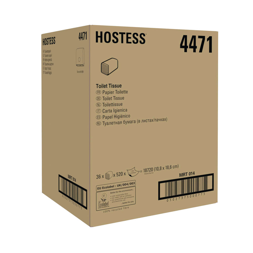 Hostess White 1-Ply Bulk Pack Toilet Tissues (Pack of 36)