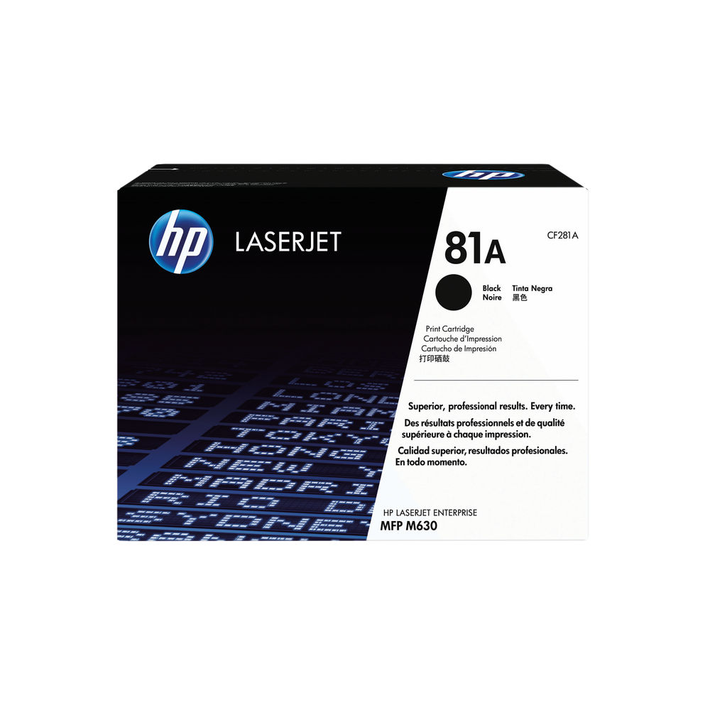 HP 81A LaserJet Toner Cartridge Black CF281A