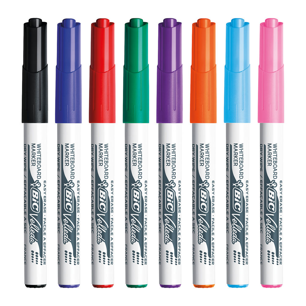 BIC Velleda 1741 Assorted Drywipe Marker (Pack of 8)