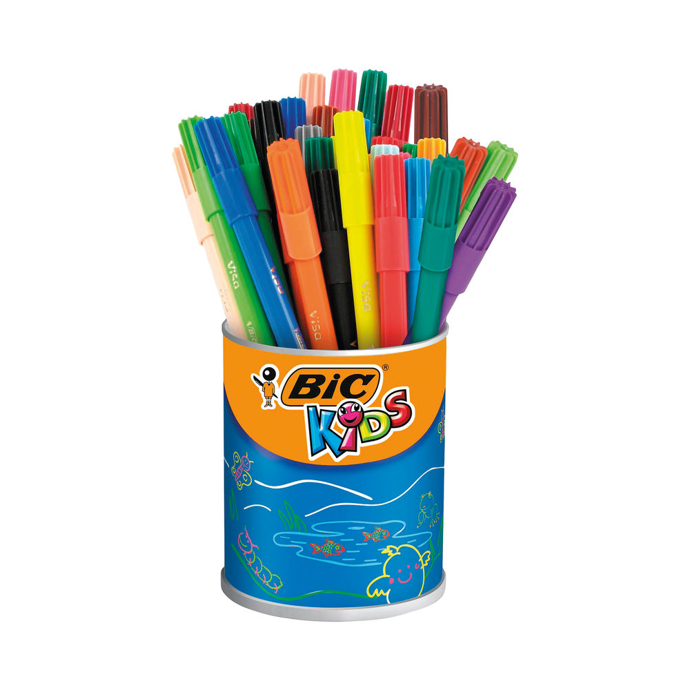 Bic Kids Visa Felt Pens Ultra Fine Tip Assorted (Pack of 36) 829012