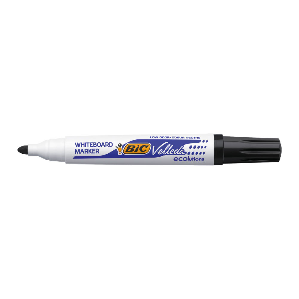 BIC Velleda 1701 Black Drywipe Markers (Pack of 12)