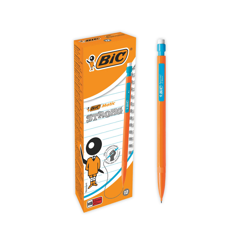 Bic Matic Mechanical Pencil Broad 0.9mm (Pack of 12) 892271