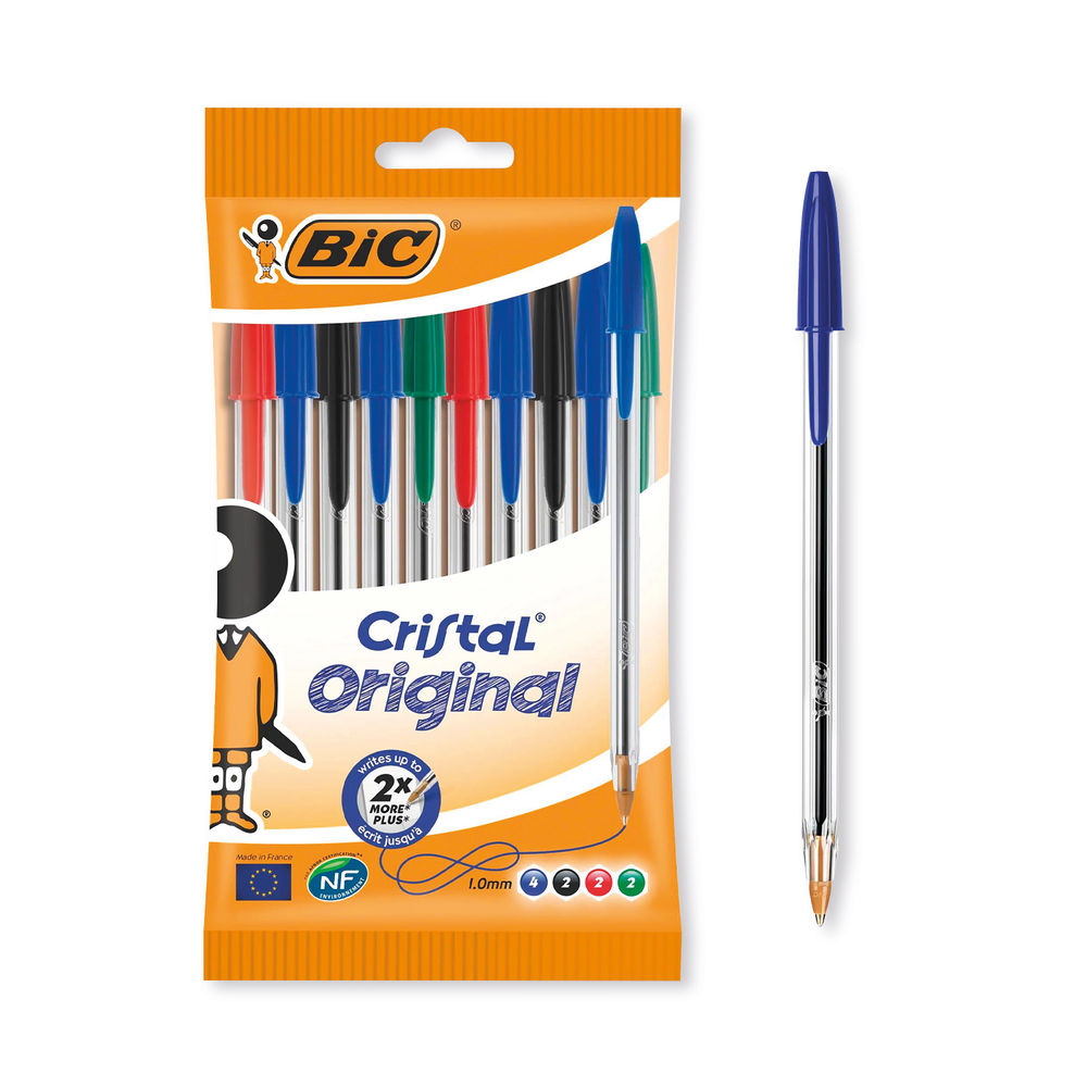 BIC Cristal Original Ballpoint Pen Blue Medium 0.4 mm Pack of 50