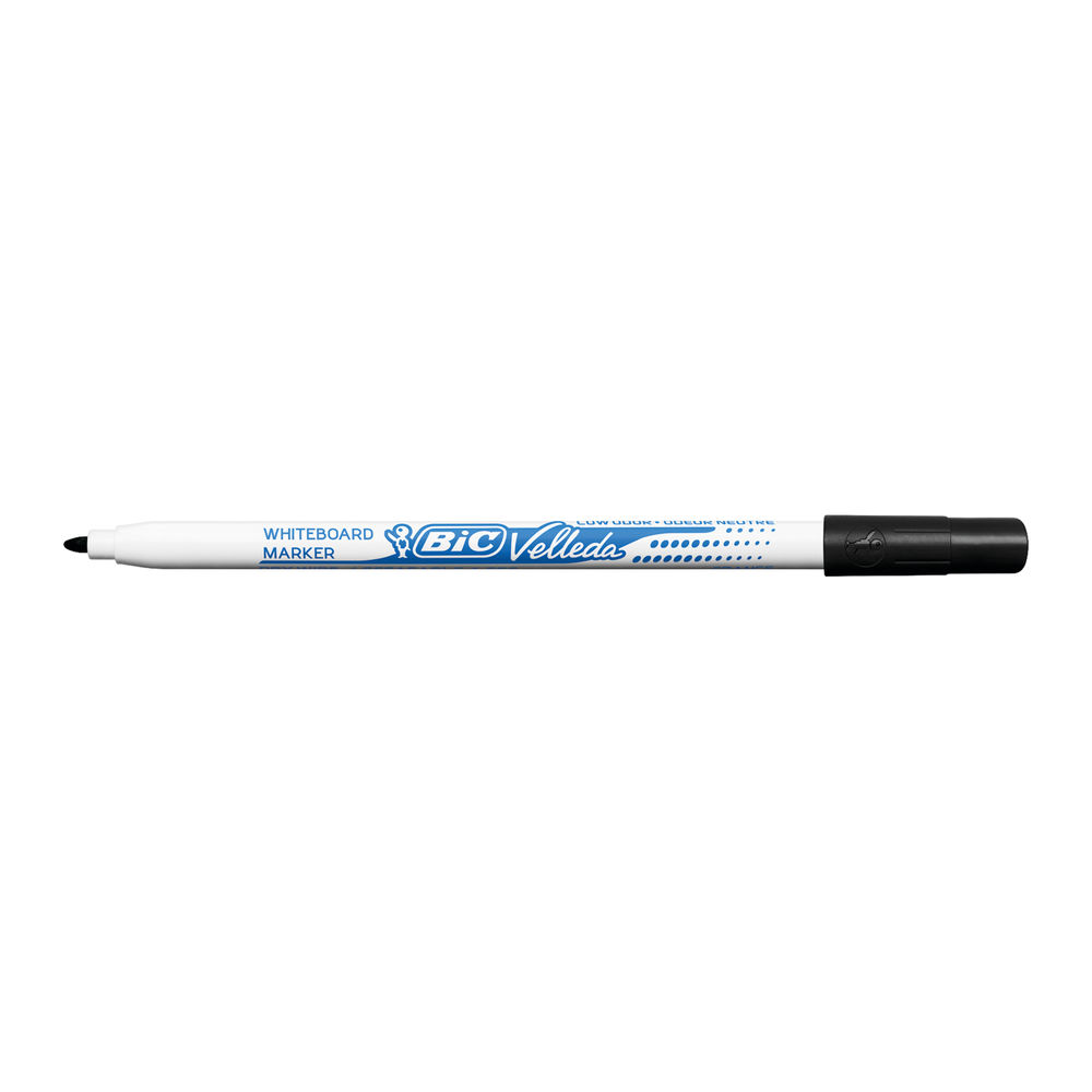 BIC Velleda 1721 Black Fine Drywipe Markers (Pack of 24)