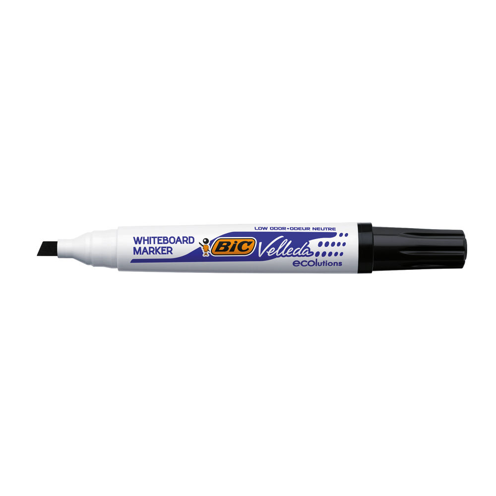 BIC Velleda 1751 Black Drywipe Marker (Pack of 12)