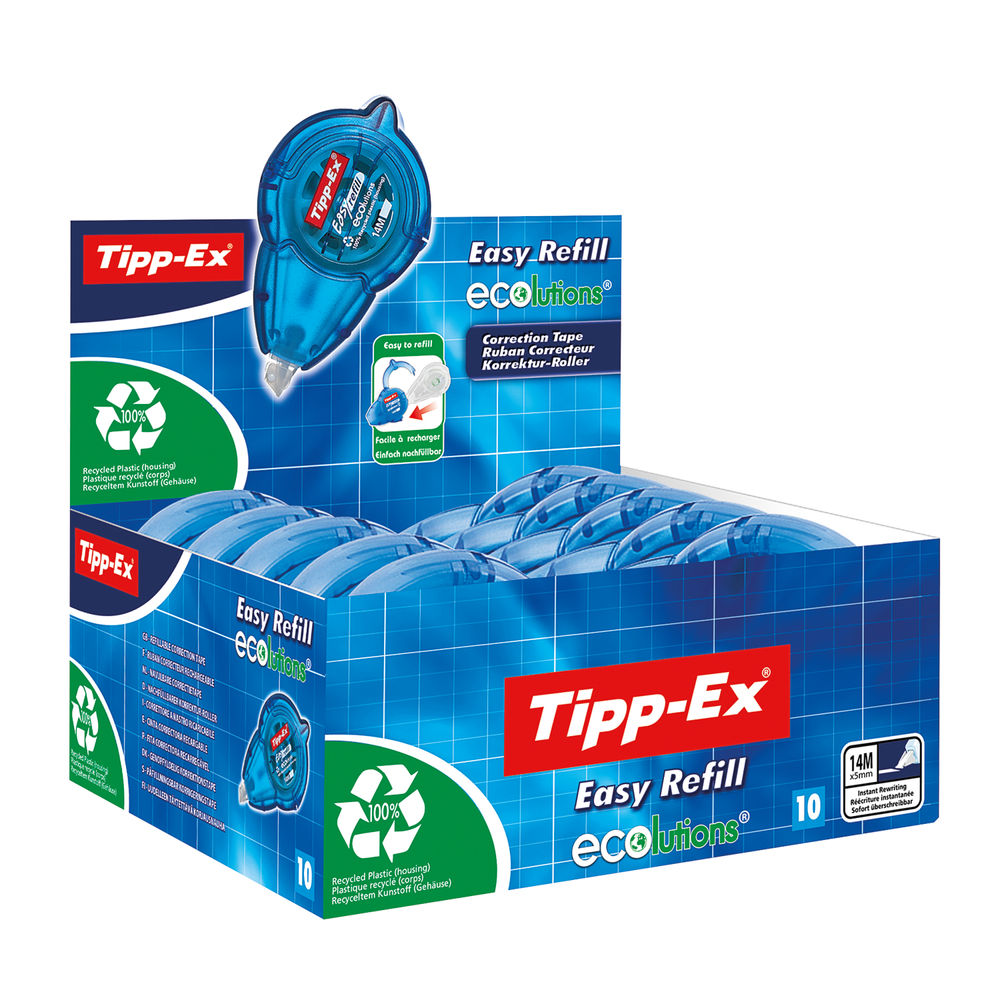 Tipp-Ex Easy Refill Ecolutions Correction Roller (Pack of 10)