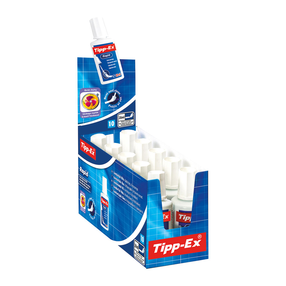 Tipp-Ex Rapid 20ml Correction Fluid (Pack of 10)