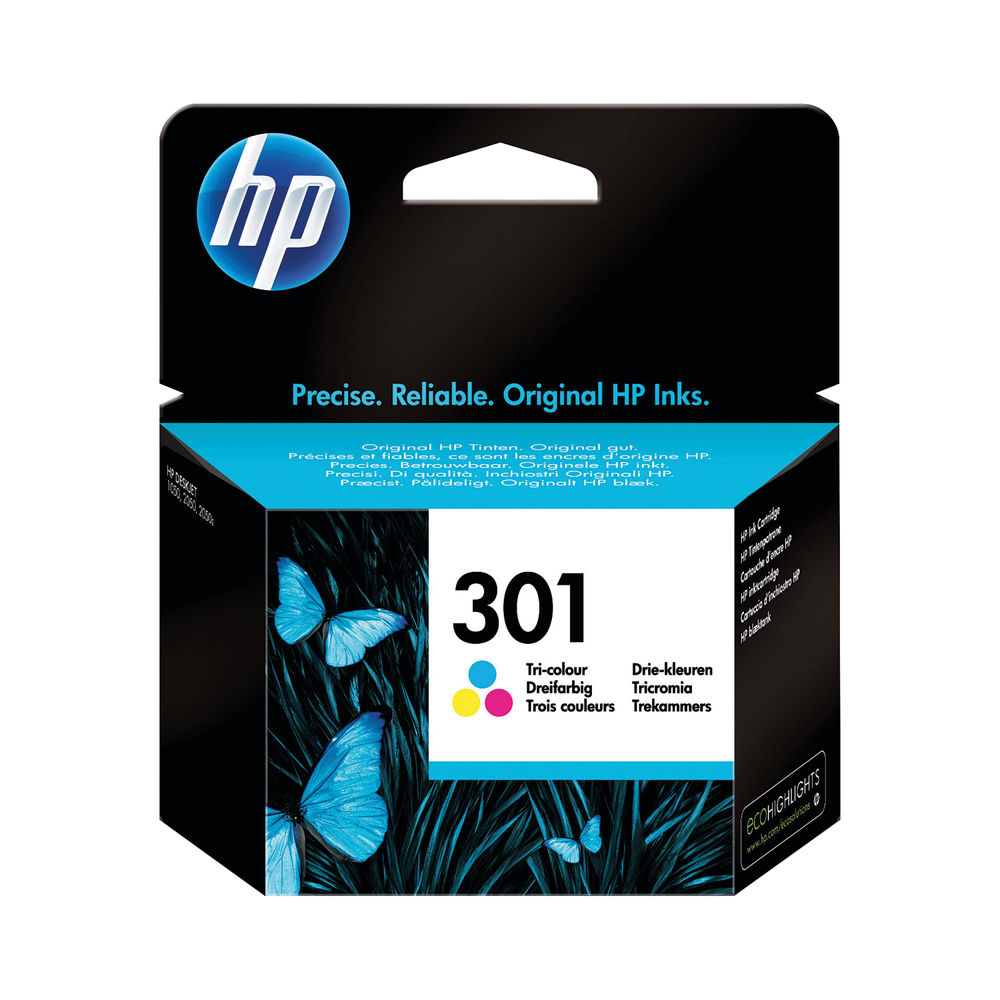 HP 301 Cyan/Magenta/Yellow Ink Cartridge CH562EE