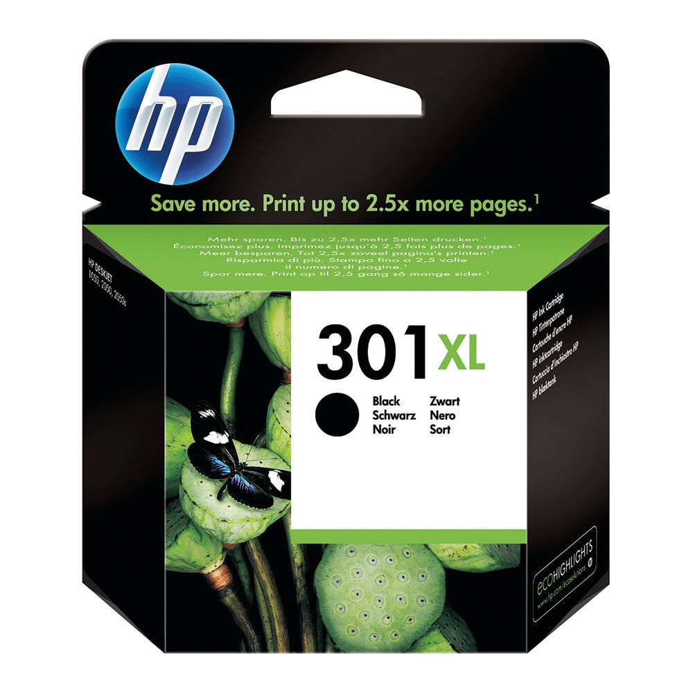 HP 301XL Ink Cartridge High Yield Black CH563EE