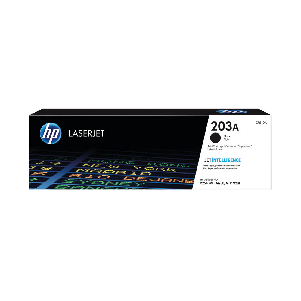 HP 203A Black LaserJet Toner Cartridge CF540A