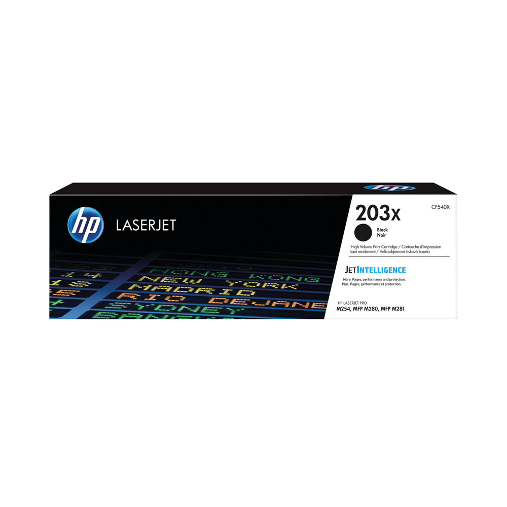 HP 203X Black LaserJet Toner Cartridge CF540X